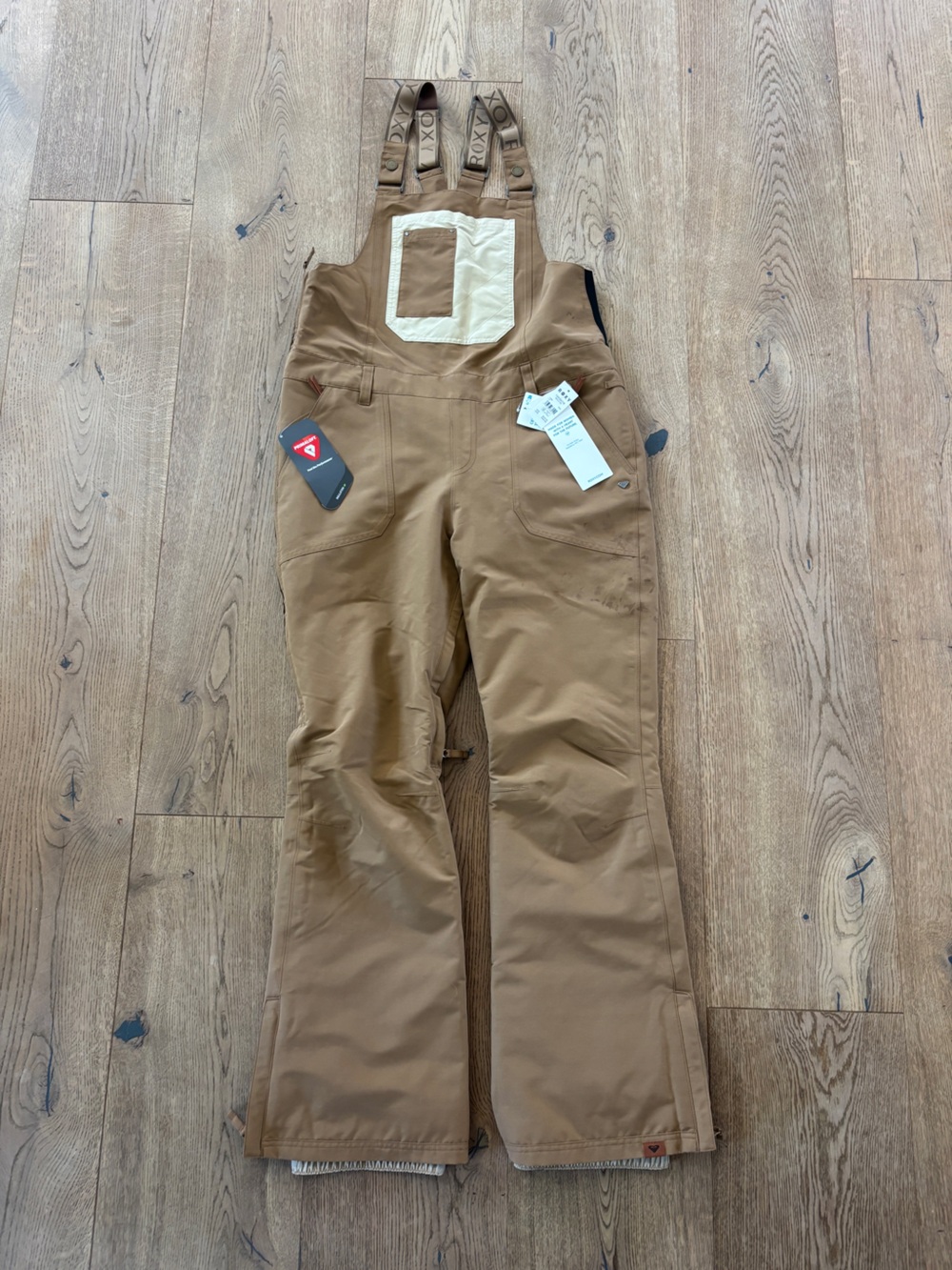 Roxy Womens Slim Fit Rideout Snow Bib Overalls – 15K Waterproof, Insulated